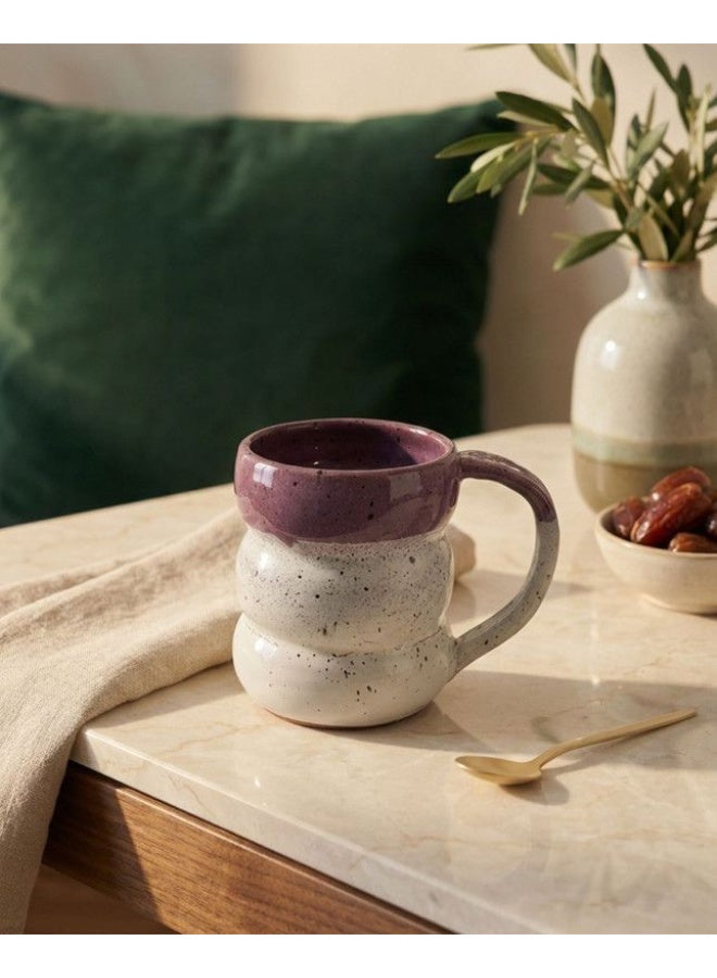 Casa Home 300ml Ceramic Mug Dusty Purple & Speckled Cream, Heat-Resistant, Microwave/Oven/Dishwasher Safe - Image 3